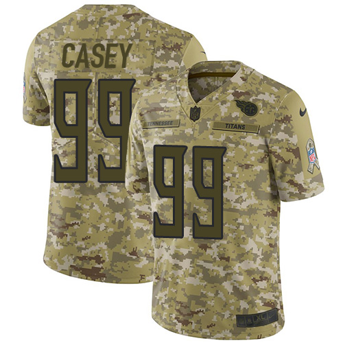 Nike Titans #99 Jurrell Casey Camo Men's Stitched NFL Limited 2018 Salute To Service Jersey - Click Image to Close