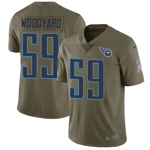 Nike Titans #59 Wesley Woodyard Olive Men's Stitched NFL Limited 2017 Salute to Service Jersey - Click Image to Close