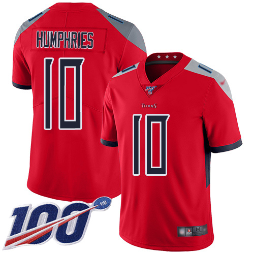 Titans #10 Adam Humphries Red Men's Stitched Football Limited Inverted Legend 100th Season Jersey