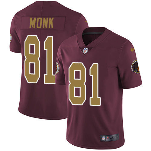 Nike Redskins #81 Art Monk Burgundy Red Alternate Men's Stitched NFL Vapor Untouchable Limited Jersey