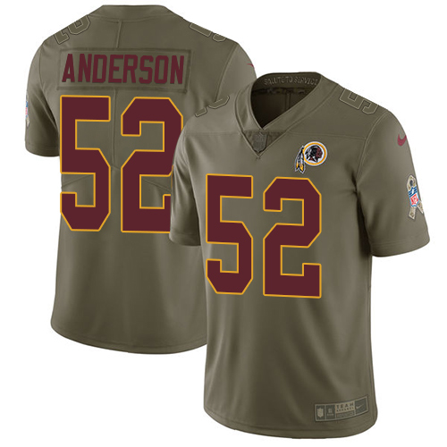 Nike Redskins #52 Ryan Anderson Olive Men's Stitched NFL Limited 2017 Salute to Service Jersey - Click Image to Close