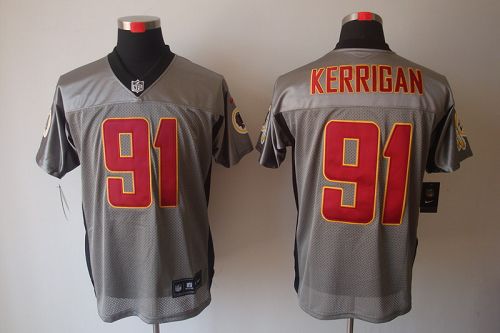 Nike Redskins #91 Ryan Kerrigan Grey Shadow Men's Stitched NFL Elite Jersey