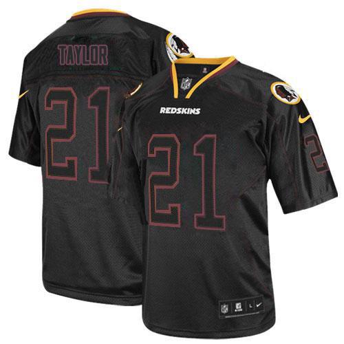 Nike Redskins #21 Sean Taylor Lights Out Black Men's Stitched NFL Elite Jersey