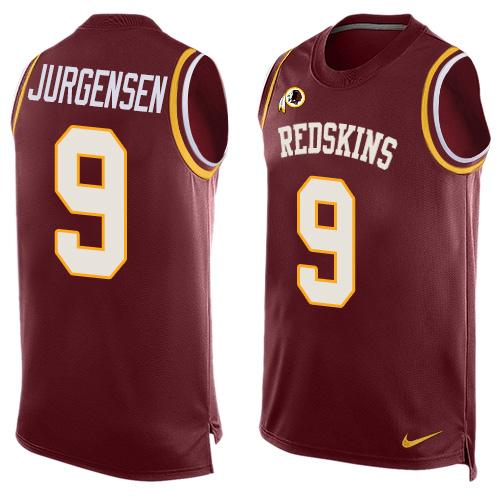 Nike Redskins #9 Sonny Jurgensen Burgundy Red Team Color Men's Stitched NFL Limited Tank Top Jersey