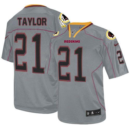 Nike Redskins #21 Sean Taylor Lights Out Grey Men's Stitched NFL Elite Jersey