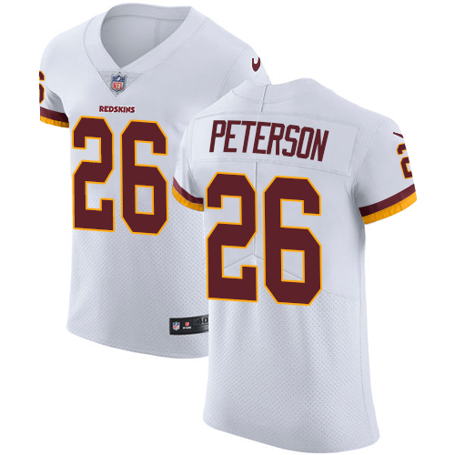 Nike Redskins #26 Adrian Peterson White Men's Stitched NFL Vapor Untouchable Elite Jersey