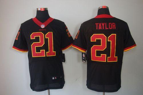 Nike Redskins #21 Sean Taylor Black Men's Stitched NFL Elite Jersey