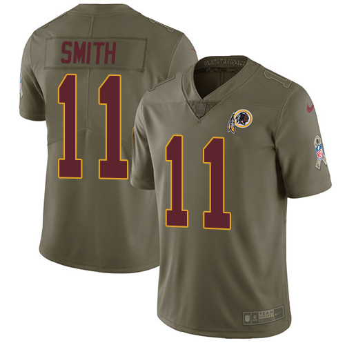 Nike Redskins #11 Alex Smith Olive Men's Stitched NFL Limited 2017 Salute To Service Jersey