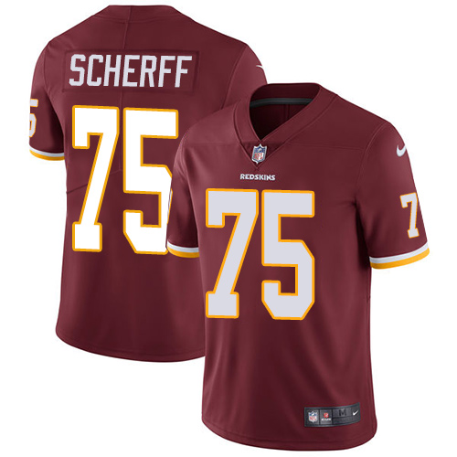 Nike Redskins #75 Brandon Scherff Burgundy Red Team Color Men's Stitched NFL Vapor Untouchable Limited Jersey