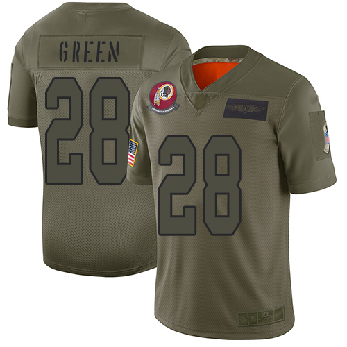 Redskins #28 Darrell Green Camo Men's Stitched Football Limited 2019 Salute To Service Jersey