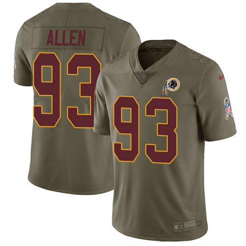 Nike Redskins #93 Jonathan Allen Olive Men's Stitched NFL Limited 2017 Salute to Service Jersey