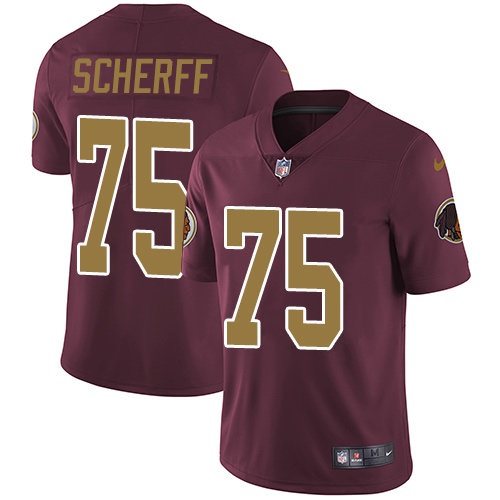 Nike Redskins #75 Brandon Scherff Burgundy Red Alternate Men's Stitched NFL Vapor Untouchable Limited Jersey