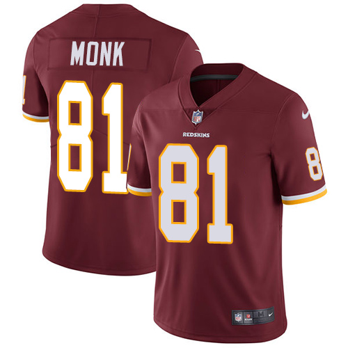 Nike Redskins #81 Art Monk Burgundy Red Team Color Men's Stitched NFL Vapor Untouchable Limited Jersey