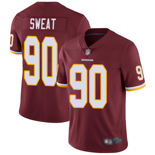 Redskins #90 Montez Sweat Burgundy Red Team Color Men's Stitched Football Vapor Untouchable Limited Jersey - Click Image to Close