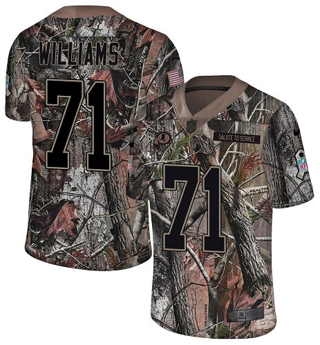 Nike Redskins #71 Trent Williams Camo Men's Stitched NFL Limited Rush Realtree Jersey