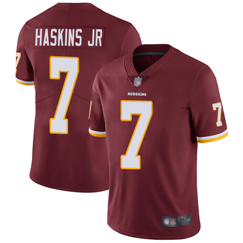 Redskins #7 Dwayne Haskins Jr Burgundy Red Team Color Men's Stitched Football Vapor Untouchable Limited Jersey - Click Image to Close