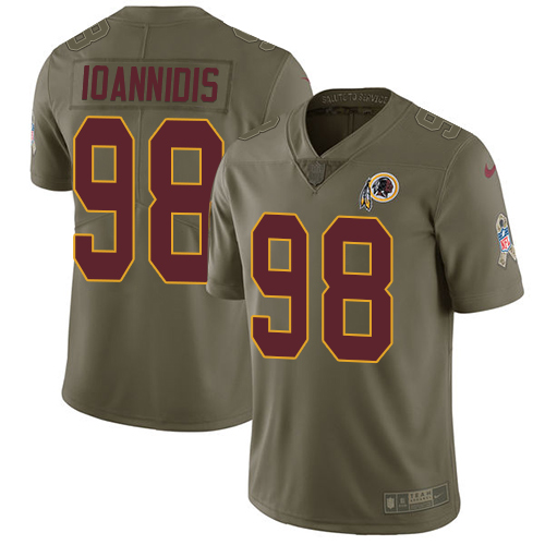 Nike Redskins #98 Matt Ioannidis Olive Men's Stitched NFL Limited 2017 Salute To Service Jersey