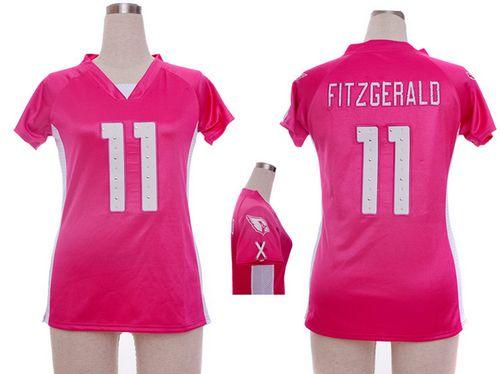 Nike Cardinals #11 Larry Fitzgerald Pink Draft Him Name & Number Top Women's Stitched NFL Elite Jersey