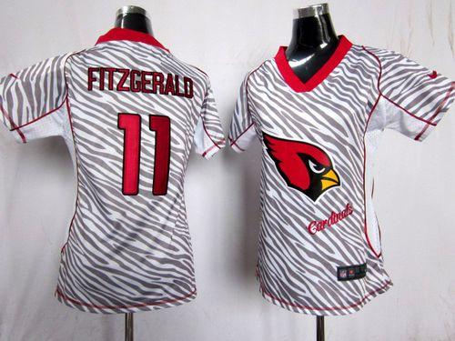 Nike Cardinals #11 Larry Fitzgerald Zebra Women's Stitched NFL Elite Jersey