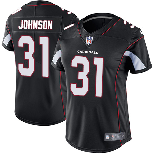 Nike Cardinals #31 David Johnson Black Alternate Women's Stitched NFL Vapor Untouchable Limited Jersey