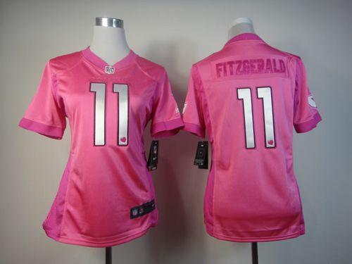 Nike Cardinals #11 Larry Fitzgerald Pink Women's Be Luv'd Stitched NFL Elite Jersey