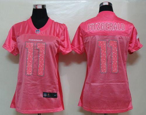 Nike Cardinals #11 Larry Fitzgerald Pink Sweetheart Women's NFL Game Jersey