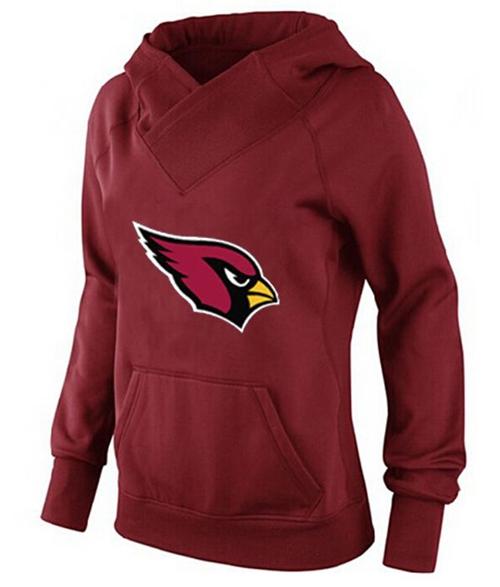 Women's Arizona Cardinals Logo Pullover Hoodie Red