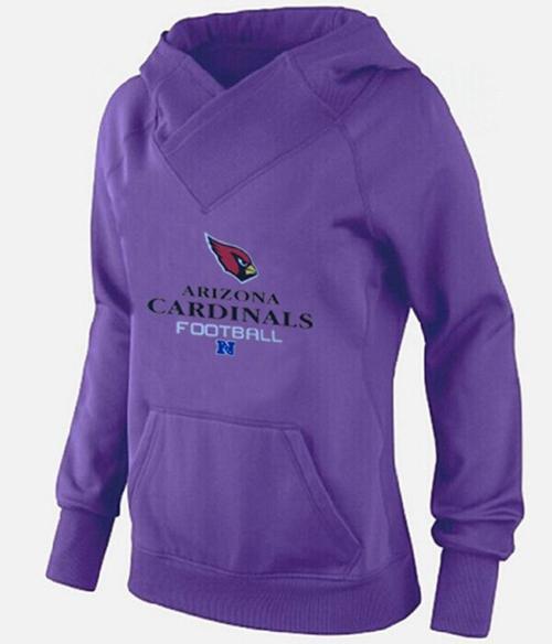 Women's Arizona Cardinals Big & Tall Critical Victory Pullover Hoodie Purple