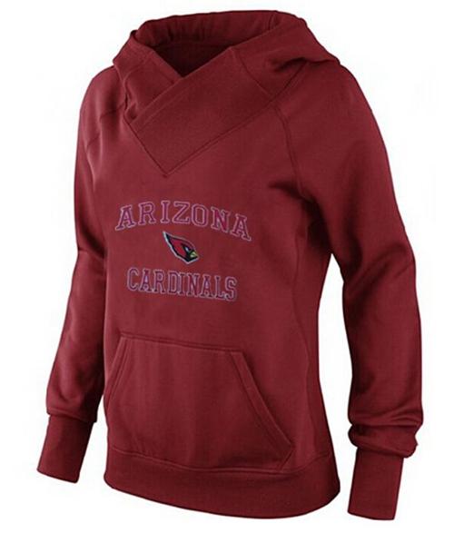 Women's Arizona Cardinals Heart & Soul Pullover Hoodie Red-1