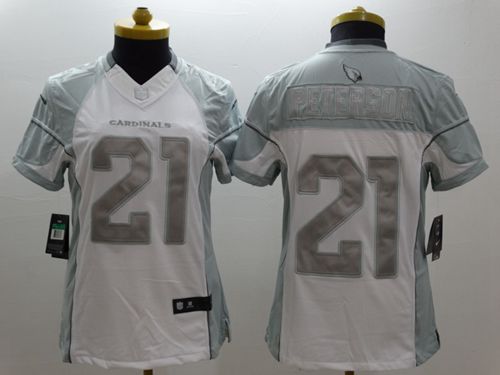 Nike Cardinals #21 Patrick Peterson White Women's Stitched NFL Limited Platinum Jersey