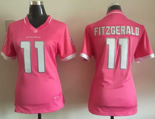 Nike Cardinals #11 Larry Fitzgerald Pink Women's Stitched NFL Elite Bubble Gum Jersey