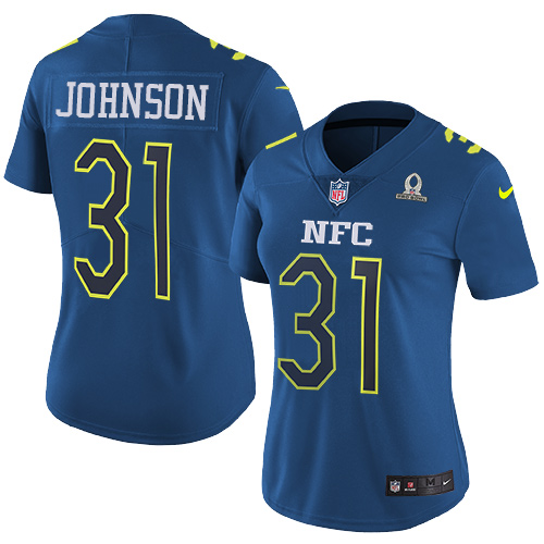 Nike Cardinals #31 David Johnson Navy Women's Stitched NFL Limited NFC 2017 Pro Bowl Jersey