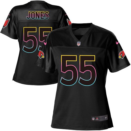 Nike Cardinals #55 Chandler Jones Black Women's NFL Fashion Game Jersey