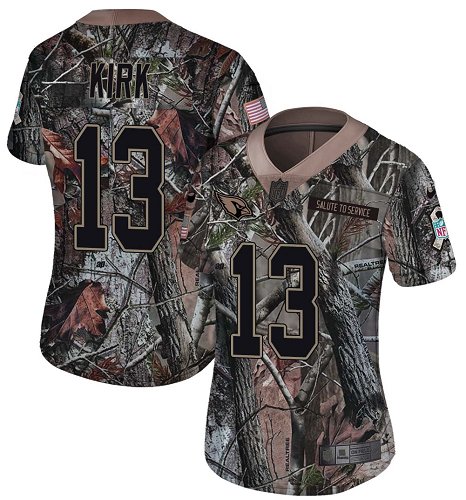 Nike Cardinals #13 Christian Kirk Camo Women's Stitched NFL Limited Rush Realtree Jersey