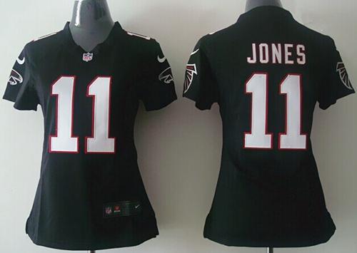 Nike Falcons #11 Julio Jones Black Alternate Women's Stitched NFL Elite Jersey