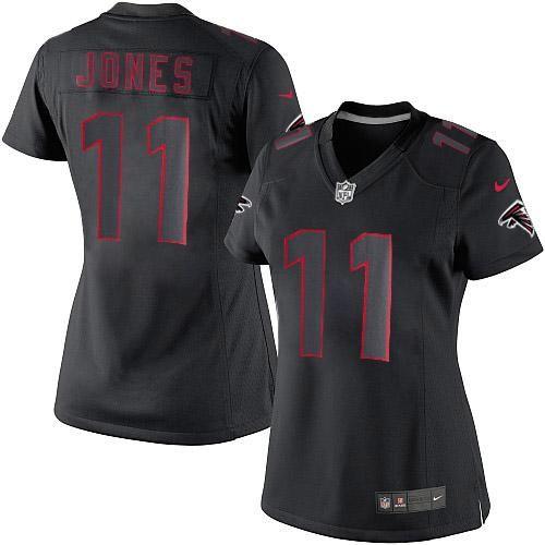 Nike Falcons #11 Julio Jones Black Impact Women's Stitched NFL Limited Jersey