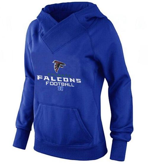 Women's Atlanta Falcons Big & Tall Critical Victory Pullover Hoodie Blue