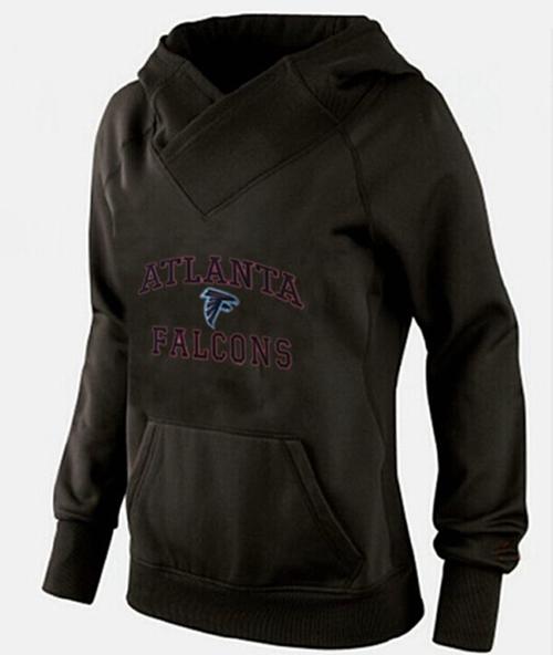 Women's Atlanta Falcons Heart & Soul Pullover Hoodie Black-1