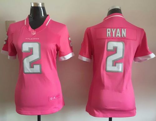 Nike Falcons #2 Matt Ryan Pink Women's Stitched NFL Elite Bubble Gum Jersey