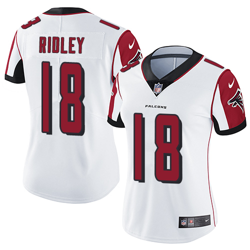 Nike Falcons #18 Calvin Ridley White Women's Stitched NFL Vapor Untouchable Limited Jersey - Click Image to Close