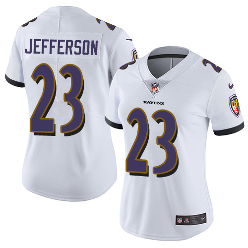 Nike Ravens #23 Tony Jefferson White Women's Stitched NFL Vapor Untouchable Limited Jersey - Click Image to Close