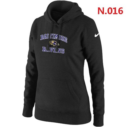 Women's Nike Baltimore Ravens Heart & Soul Pullover Hoodie Black