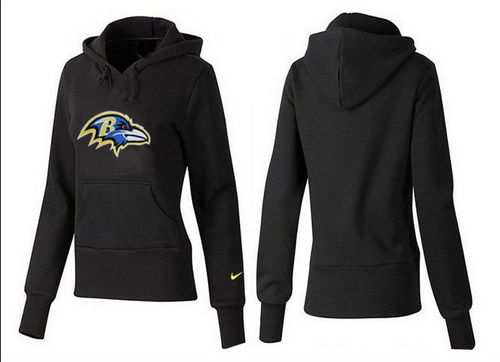 Women's Baltimore Ravens Logo Pullover Hoodie Black