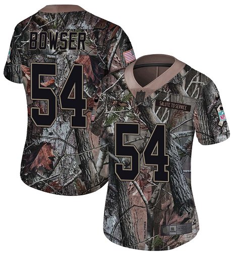 Nike Ravens #54 Tyus Bowser Camo Women's Stitched NFL Limited Rush Realtree Jersey