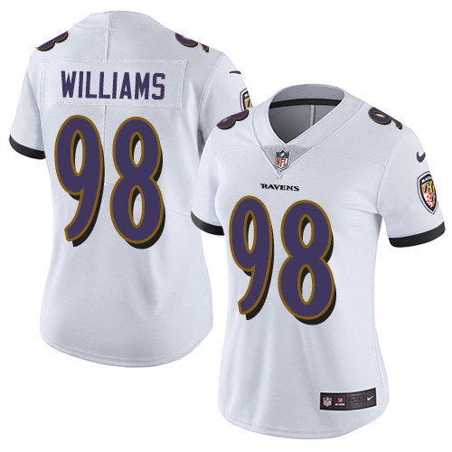 Nike Ravens #98 Brandon Williams White Women's Stitched NFL Limited Vapor Untouchable Limited Jersey - Click Image to Close