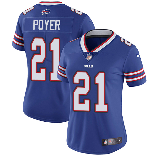 Nike Bills #21 Jordan Poyer Royal Blue Team Color Women's Stitched NFL Vapor Untouchable Limited Jersey