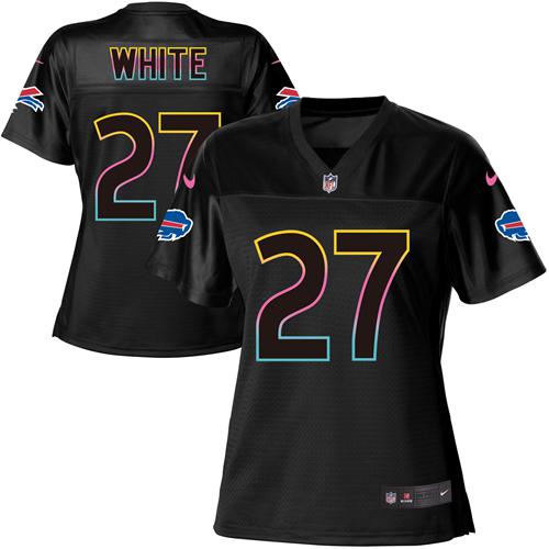 Nike Bills #27 Tre'Davious White Black Women's NFL Fashion Game Jersey