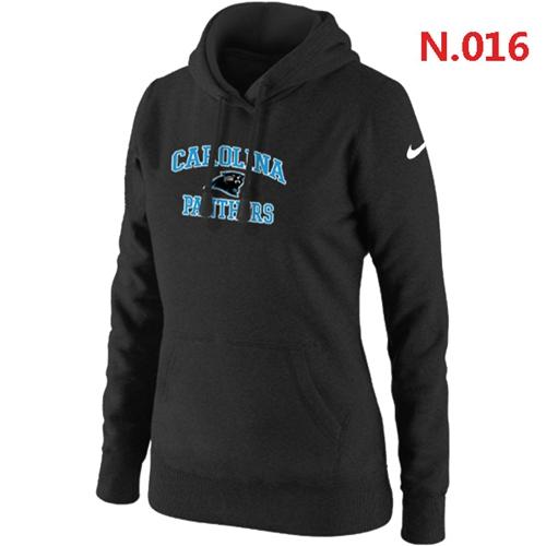 Women's Nike Carolina Panthers Heart & Soul Pullover Hoodie Black