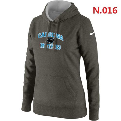 Women's Nike Carolina Panthers Heart & Soul Pullover Hoodie Grey