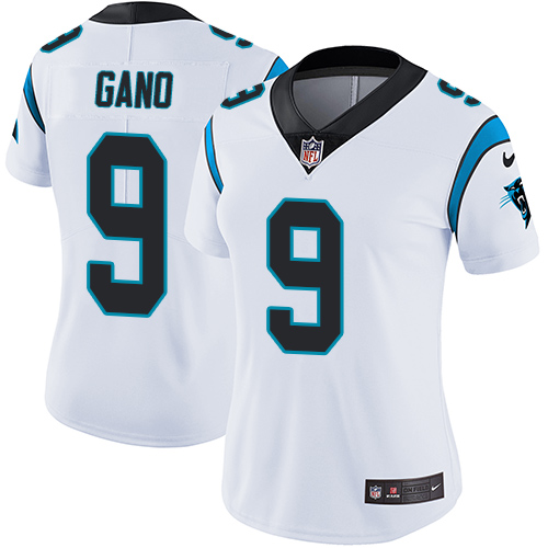 Nike Panthers #9 Graham Gano White Women's Stitched NFL Vapor Untouchable Limited Jersey - Click Image to Close